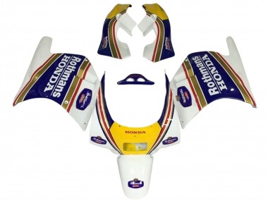 Preisgünstige Honda NSR250R Motorrad Verkleidung 1988-1989 - Weiss Gelb Blau Rothmans
