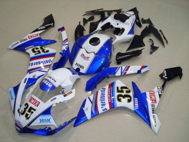 Preisgünstige Yamaha YZF R1 Motorrad Verkleidung 2007-2008 - Weiss Blau Rot Schwarz Volvo Sterilgarda Yamalube Fimer 35