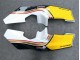 Preisgünstige Honda NSR250R Motorrad Verkleidung 1988-1989 - Weiss Gelb Gold Glanzendes Schwarz