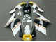 Preisgünstige Honda NSR250R Motorrad Verkleidung 1988-1989 - Weiss Gelb Gold Glanzendes Schwarz