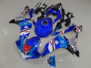 Preisgünstige Yamaha YZF R1 Motorrad Verkleidung 2007-2008 - Blau Weiss Rot Schwarz