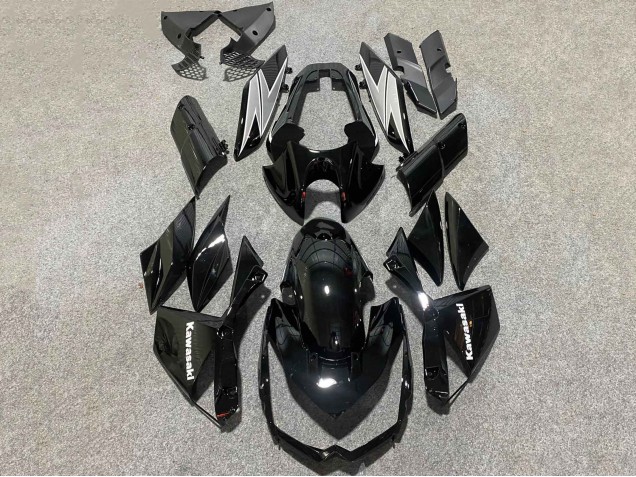 Preisgünstige Kawasaki Z1000 Motorrad Verkleidung 2010-2013 - Glanzendes Schwarz Weiss