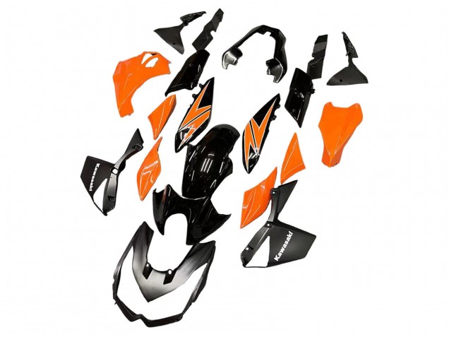 Preisgünstige Kawasaki Z1000 Motorrad Verkleidung 2010-2013 - Orange Glanzendes Schwarz