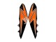 Preisgünstige Kawasaki Z1000 Motorrad Verkleidung 2010-2013 - Orange Glanzendes Schwarz