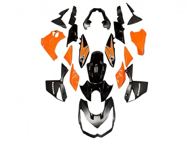 Preisgünstige Kawasaki Z1000 Motorrad Verkleidung 2010-2013 - Orange Glanzendes Schwarz