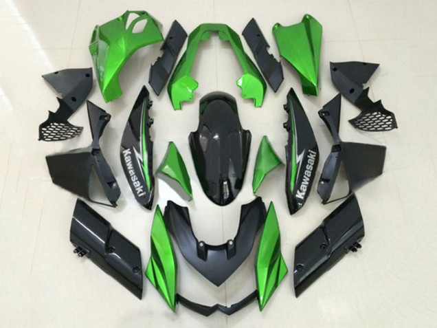 Preisgünstige Kawasaki Z1000 Motorrad Verkleidung 2010-2013 - Grun Glanzendes Schwarz