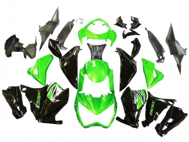 Preisgünstige Kawasaki Z800 Motorrad Verkleidung 2013-2018 - Grun Glanzendes Schwarz