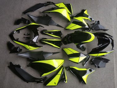 Preisgünstige Kawasaki Z800 Motorrad Verkleidung 2013-2018 - Glanzendes Schwarz Neon Gelb
