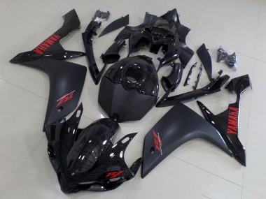 Preisgünstige Yamaha YZF R1 Motorrad Verkleidung 2007-2008 - Glanzendes Schwarz Matt Schwarz Rot
