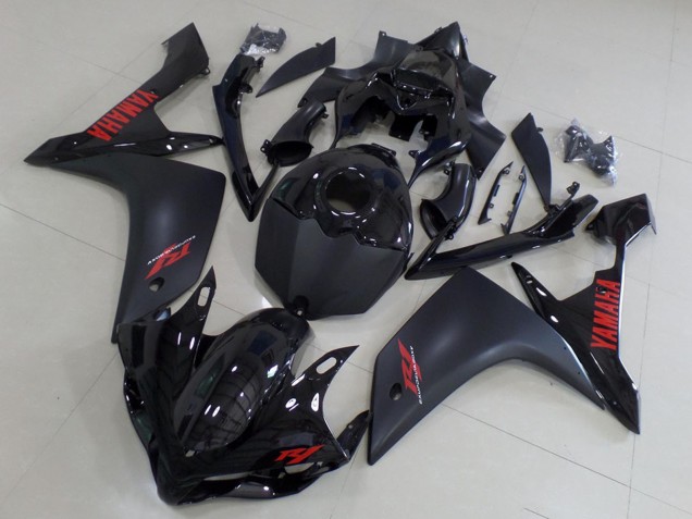 Preisgünstige Yamaha YZF R1 Motorrad Verkleidung 2007-2008 - Glanzendes Schwarz Matt Schwarz Rot