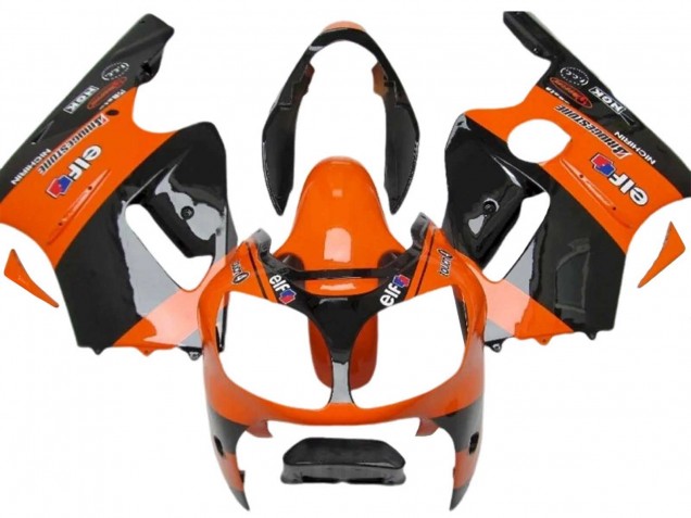 Preisgünstige Kawasaki ZX12R Motorrad Verkleidung 2000-2001 - Orange Schwarz Elf Michelin