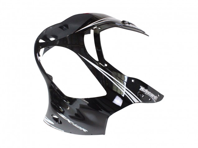 Preisgünstige Kawasaki ZX12R Motorrad Verkleidung 2000-2001 - Glanzendes Schwarz Weiss Elf Schnee