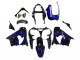 Preisgünstige Kawasaki ZX9R Motorrad Verkleidung 2000-2001 - Glanzendes Schwarz Blau Flamme Weiss