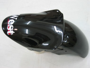 Preisgünstige Kawasaki ZX9R Motorrad Verkleidung 2000-2001 - Glanzendes Schwarz Weiss West
