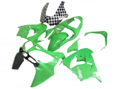 Preisgünstige Kawasaki ZX9R Motorrad Verkleidung 2000-2001 - Grun Schwarz Weiss Ninja