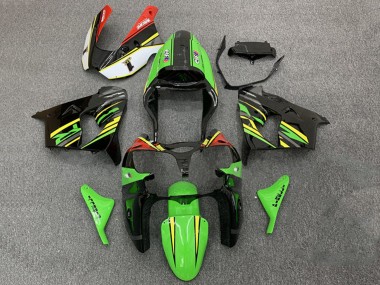 Preisgünstige Kawasaki ZX9R Motorrad Verkleidung 2000-2001 - Grun Orange Schwarz