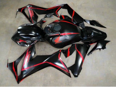 Preisgünstige Honda CBR650R Motorrad Verkleidung 2019-2020 - Glanzendes Schwarz Rot Streifen