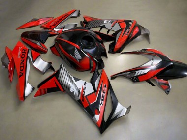 Preisgünstige Honda CBR650R Motorrad Verkleidung 2021-2023 - Rot Silber Glanzendes Schwarz