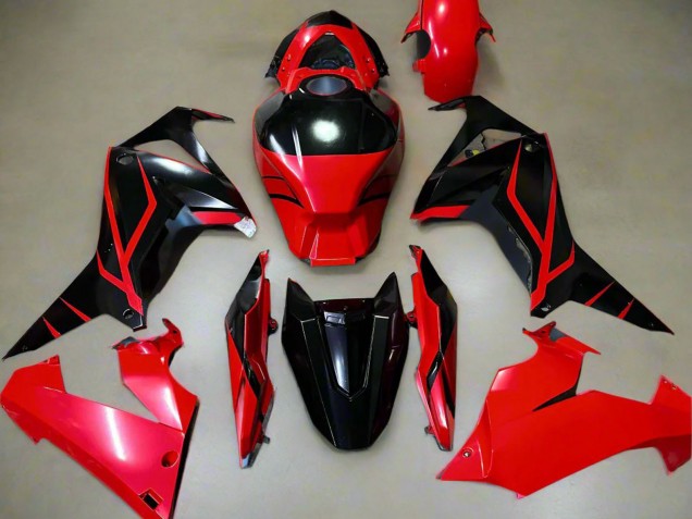 Preisgünstige Honda CBR650R Motorrad Verkleidung 2021-2023 - Rot Glanzendes Schwarz Streifen