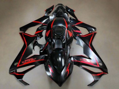 Preisgünstige Honda CBR650R Motorrad Verkleidung 2021-2023 - Glanzendes Schwarz Rot Streifen
