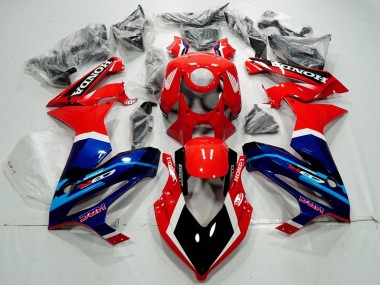 Preisgünstige Honda CBR650R Motorrad Verkleidung 2021-2023 - Rot Blau HRC