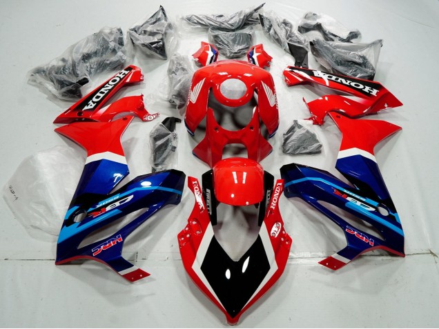 Preisgünstige Honda CBR650R Motorrad Verkleidung 2021-2023 - Rot Blau HRC