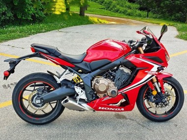 Preisgünstige Honda CBR650R Motorrad Verkleidung 2021-2023 - Rot Weiss Schwarz Streifen