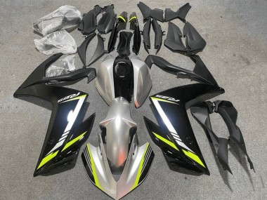 Preisgünstige Yamaha YZF R3/R25 Motorrad Verkleidung 2015-2018 - Silber Gelb Schwarz