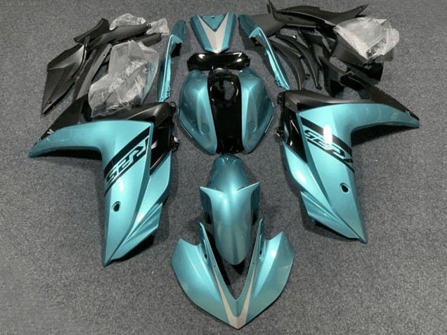 Preisgünstige Yamaha YZF R3/R25 Motorrad Verkleidung 2015-2018 - Hellblau Schwarz