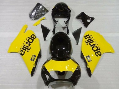 Preisgünstige Aprilia RS250 Motorrad Verkleidung 1999-2004 - Gelb Glanzendes Schwarz