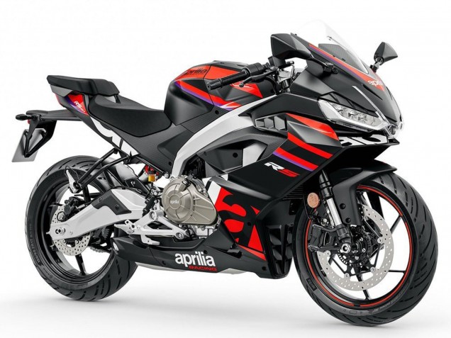 Preisgünstige Aprilia RS457 Motorrad Verkleidung 2024-2025 - Matt Schwarz Rot
