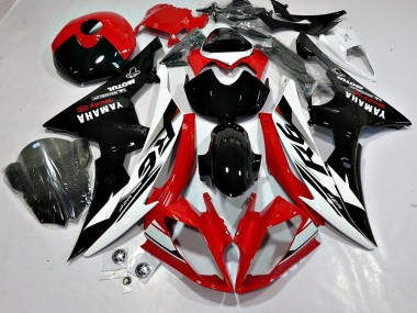 Preisgünstige Yamaha YZF 600 R6 Motorrad Verkleidung 2008-2016 - Weiss Rot Glanzendes Schwarz Motul Michelin