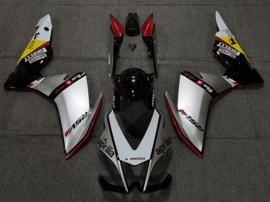 Preisgünstige Aprilia RSV4 1000 Motorrad Verkleidung 2009-2015 - Silber Rot Schwarz Gelb