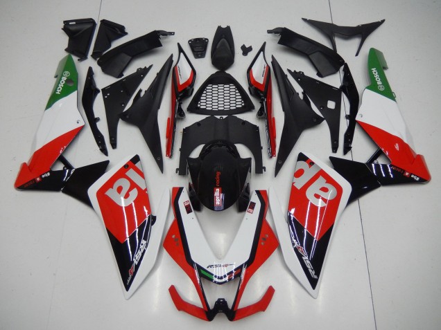 Preisgünstige Aprilia RSV4 1000 Motorrad Verkleidung 2009-2015 - Rot Weiss Schwarz Grun Grau