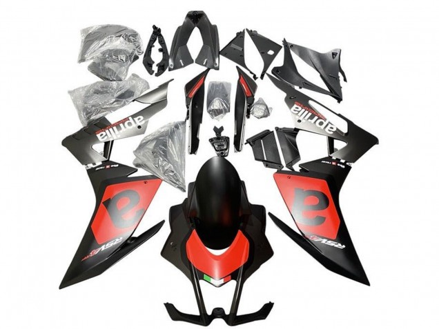 Preisgünstige Aprilia RSV4 1000 Motorrad Verkleidung 2009-2015 - Matt Schwarz Rot Weiss