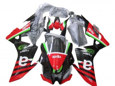 Preisgünstige Aprilia RSV4 1000 Motorrad Verkleidung 2009-2015 - Rot Grun Schwarz Streifen