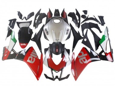 Preisgünstige Aprilia RSV4 1000 Motorrad Verkleidung 2009-2015 - Rot Silber Schwarz Grun