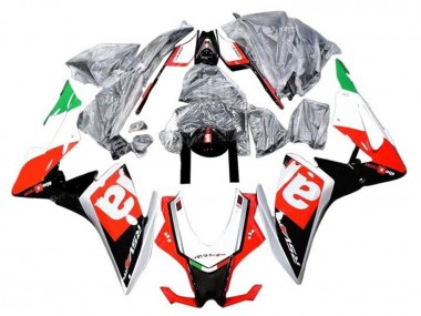 Preisgünstige Aprilia RSV4 1000 Motorrad Verkleidung 2009-2015 - Rot Schwarz Silber Grun