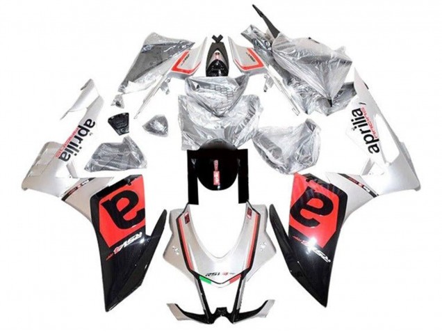 Preisgünstige Aprilia RSV4 1000 Motorrad Verkleidung 2009-2015 - Silber Schwarz Rot