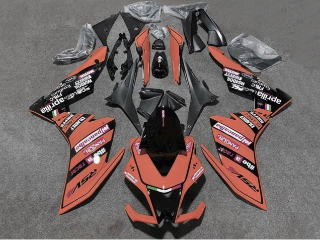 Preisgünstige Aprilia RSV4 1000 Motorrad Verkleidung 2009-2015 - Orange Schwarz