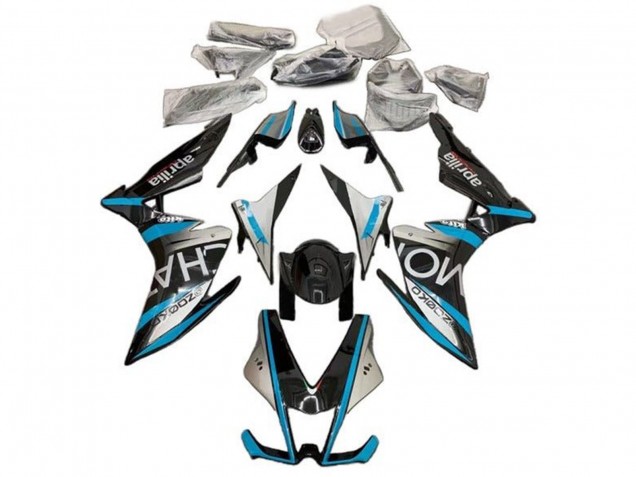 Preisgünstige Aprilia RSV4 1000 Motorrad Verkleidung 2009-2015 - Silber Schwarz Blau