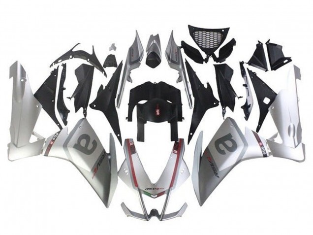 Preisgünstige Aprilia RSV4 1000 Motorrad Verkleidung 2009-2015 - Silber Grau Schwarz Rot