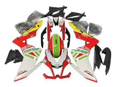 Preisgünstige Aprilia RSV4 1000 Motorrad Verkleidung 2009-2015 - Weiss Rot Grun Gelb