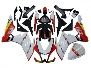 Preisgünstige Aprilia RSV4 1000 Motorrad Verkleidung 2009-2015 - Weiss Rot Schwarz Gelb