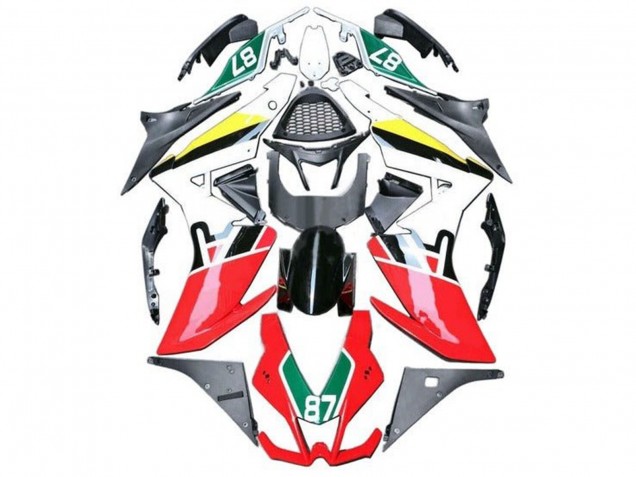 Preisgünstige Aprilia RSV4 1000 Motorrad Verkleidung 2009-2015 - Rot Weiss Schwarz Grun Gelb 87