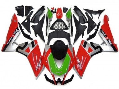 Preisgünstige Aprilia RSV4 1000 Motorrad Verkleidung 2009-2015 - Rot Silber Grun Schwarz
