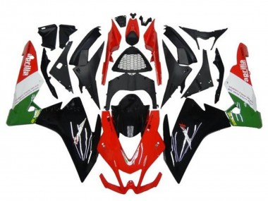 Preisgünstige Aprilia RSV4 1000 Motorrad Verkleidung 2009-2015 - Rot Schwarz Grun Weiss
