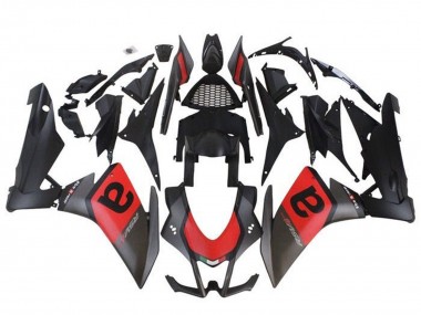 Preisgünstige Aprilia RSV4 1000 Motorrad Verkleidung 2009-2015 - Matt Schwarz Rot