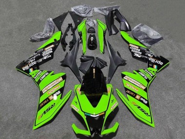 Preisgünstige Aprilia RSV4 1000 Motorrad Verkleidung 2009-2015 - Grun Schwarz