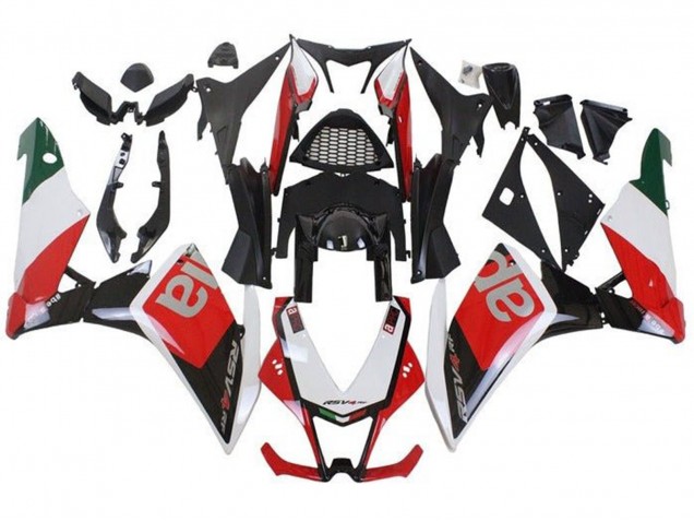 Preisgünstige Aprilia RSV4 1000 Motorrad Verkleidung 2009-2015 - Weiss Rot Schwarz Grun